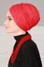 Fiona - Rot Baumwolle Turban - Ayse Turban