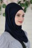 Wilda - Navy Blau Baumwolle Hijab