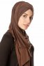 Betul - Dunkelbraun 1X Jersey Hijab - Ecardin