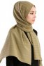 Burcu Khaki Chiffon Hijab Sjal Madame Polo 130027-4