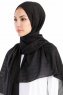 Burcu Svart Chiffon Hijab Sjal Madame Polo 130024-2