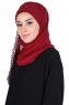 Carin - Bordeaux Praktisch Chiffon Hijab
