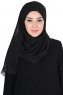 Carin - Schwarz Praktisch Chiffon Hijab