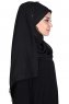 Carin - Schwarz Praktisch Chiffon Hijab