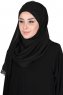 Carin - Schwarz Praktisch Chiffon Hijab