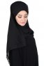 Carin - Schwarz Praktisch Chiffon Hijab