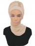 Carmen - Beige Praktisch Hijab - Ayse Turban