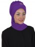 Carmen Lila Instant One-Piece Praktisk Hijab Ayse Turban 325420-3
