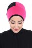 Clara - Fuchsie & Schwarz Baumwolle Turban