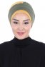 Clara - Khaki & Senf Baumwolle Turban