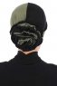 Clara - Khaki & Schwarz Baumwolle Turban