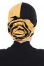 Clara - Senf & Schwarz Baumwolle Turban