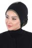 Clara - Schwarz & Khaki Baumwolle Turban