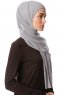 Derya - Dunkelgrau Praktisch Chiffon Hijab