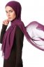 Derya - Dunkelviolett Praktisch Chiffon Hijab