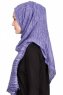 Didem Lila Crinkle Bomull Hijab Sjal 400110c