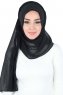 Disa - Schwarz Praktisch Chiffon Hijab