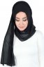 Disa - Schwarz Praktisch Chiffon Hijab