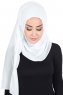 Disa - Weiß Praktisch Chiffon Hijab