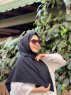 Djamila - Schwarz Baumwolle Hijab - Mirach