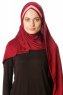 Duru - Bordeaux & Dunkelrosa Jersey Hijab