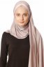 Duru - Steingrau & Altrosa Jersey Hijab