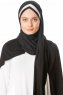 Duru - Schwarz & Grau Jersey Hijab