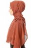 Ebru - Ziegelrot Baumwolle Hijab