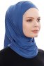 Elif - Blau Sport Hijab - Ecardin
