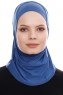 Elif - Blau Sport Hijab - Ecardin
