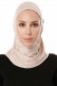 Elif - Helltaupe Sport Hijab - Ecardin