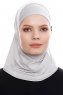 Elif - Hellgrau Sport Hijab - Ecardin