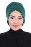 Elisabeth - Dunkelgrün Baumwolle Turban