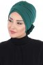 Elisabeth - Dunkelgrün Baumwolle Turban