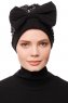 Enfleda - Schwarz & Hellgrau Turban