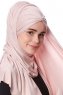 Eslem - Altrosa Pile Jersey Hijab - Ecardin