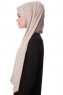 Eslem - Helltaupe Pile Jersey Hijab - Ecardin
