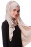 Eslem - Helltaupe Pile Jersey Hijab - Ecardin