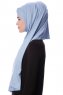 Eslem - Hellblau Pile Jersey Hijab - Ecardin