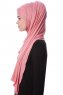 Eslem - Dunkelrosa Pile Jersey Hijab - Ecardin
