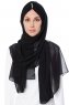 Evren - Schwarz Chiffon Hijab