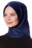 Eylul - Navy Blau Platz Rayon Hijab
