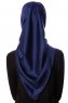 Eylul - Navy Blau Platz Rayon Hijab