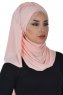 Filippa - Altrosa Baumwolle Praktisch Hijab - Ayse Turban