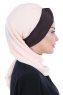 Gill - Beige & Braun Praktisch Hijab