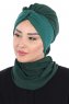 Gill - Dunkelgrün & Dunkelgrün Praktisch Hijab