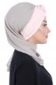 Gill - Taupe & Altrosa Praktisch Hijab