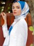 Dahab - Blau Gemustertes Hijab - Sal Evi