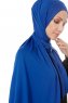 Hande - Blau Baumwolle Hijab - Gülsoy