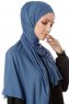 Hande - Indigo Baumwolle Hijab - Gülsoy